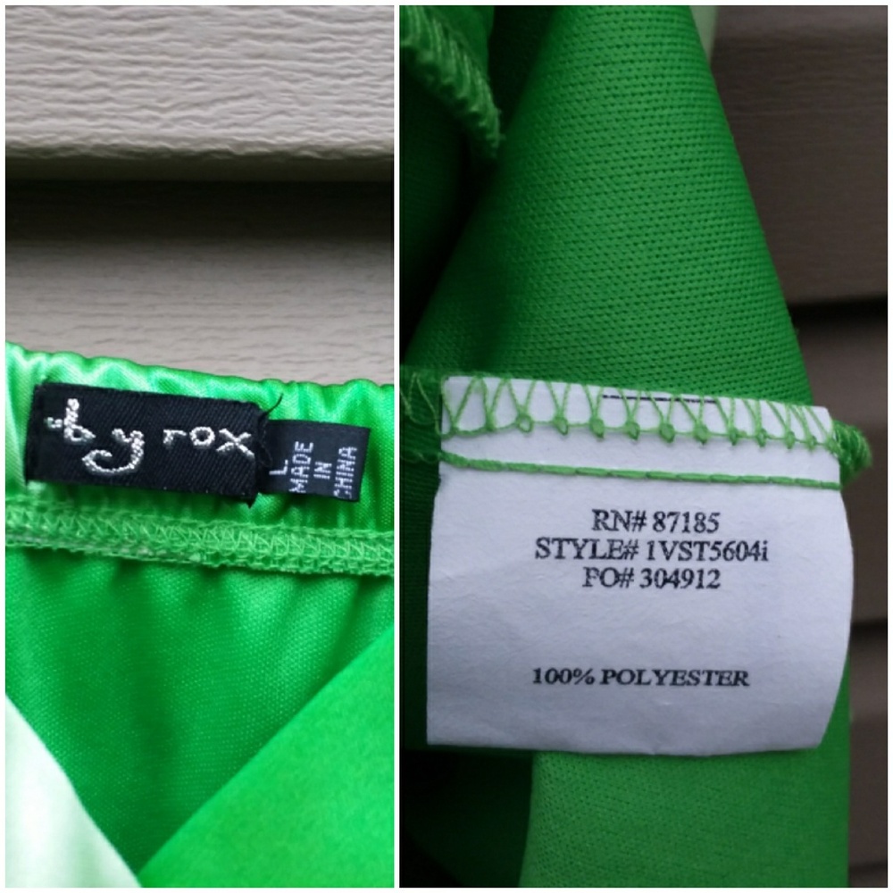 Ruby Rox Sz L Silky Shimmery Green Dress - Picture 8 of 8
